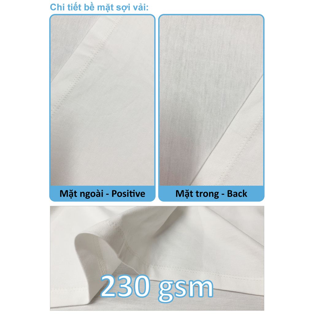 Áo Thun Nam Nữ Square Oversized Cotton Mộc Úc 230gsm_TRƠN