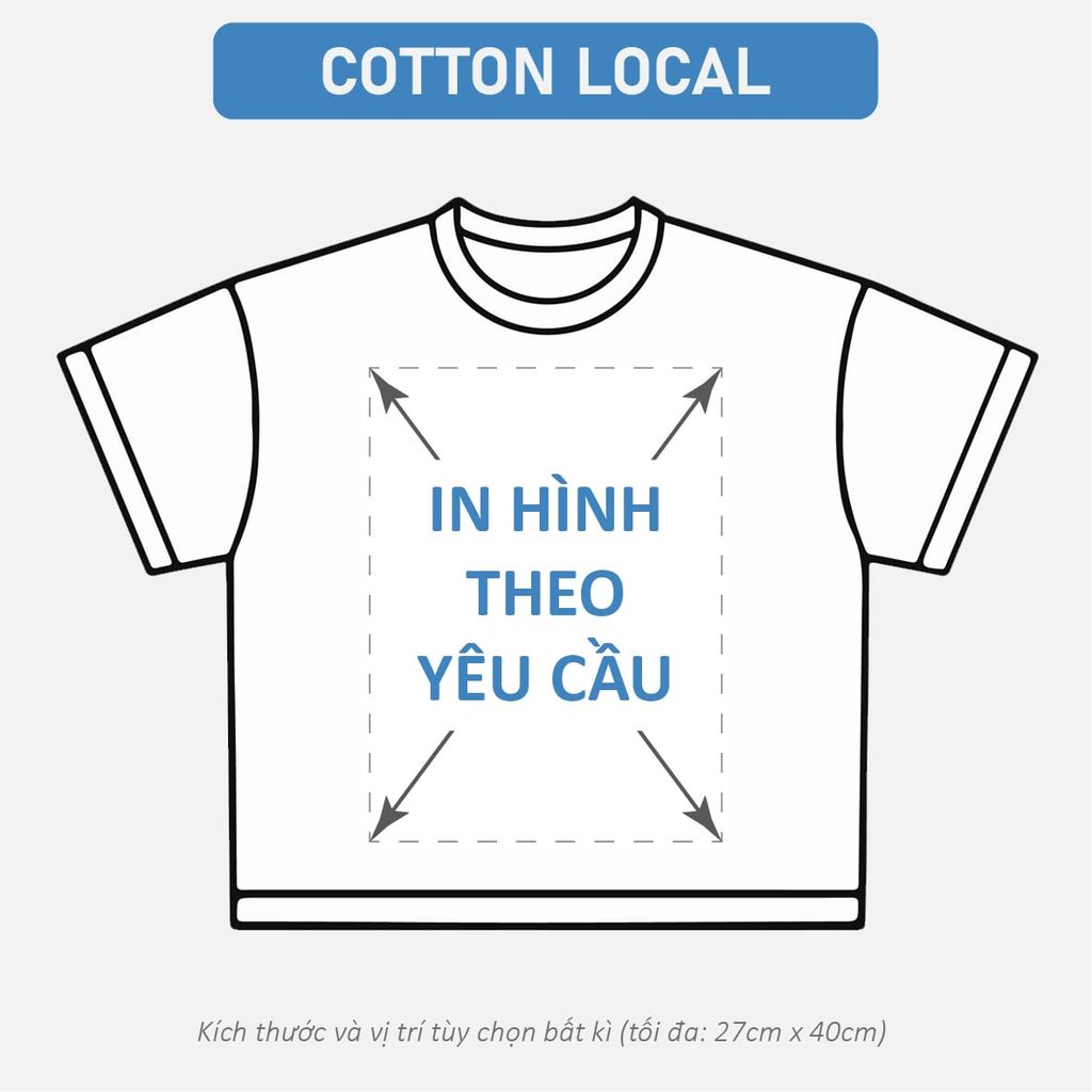 Áo Thun Nam Nữ Boxy - Fit Oversized Trắng Cotton Local 235gsm_IN THEO YÊU CẦU