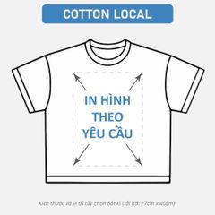 Áo Thun Nam Nữ Boxy - Fit Oversized Trắng Cotton Local 235gsm_IN THEO YÊU CẦU