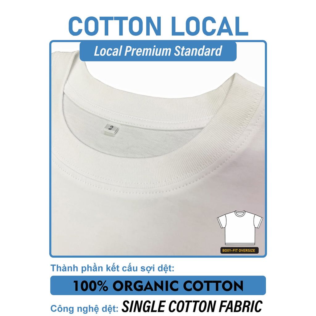 Áo Thun Nam Nữ Boxy - Fit Oversized Cotton Local 235gsm_TRƠN
