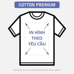 Áo Thun Nam Nữ Regular Unisex Trắng Cotton Premium 260gsm_IN THEO YÊU CẦU