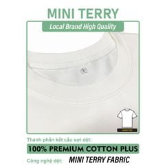 Áo Thun Nam Nữ Unisex Mini Terry 310gsm_TRƠN