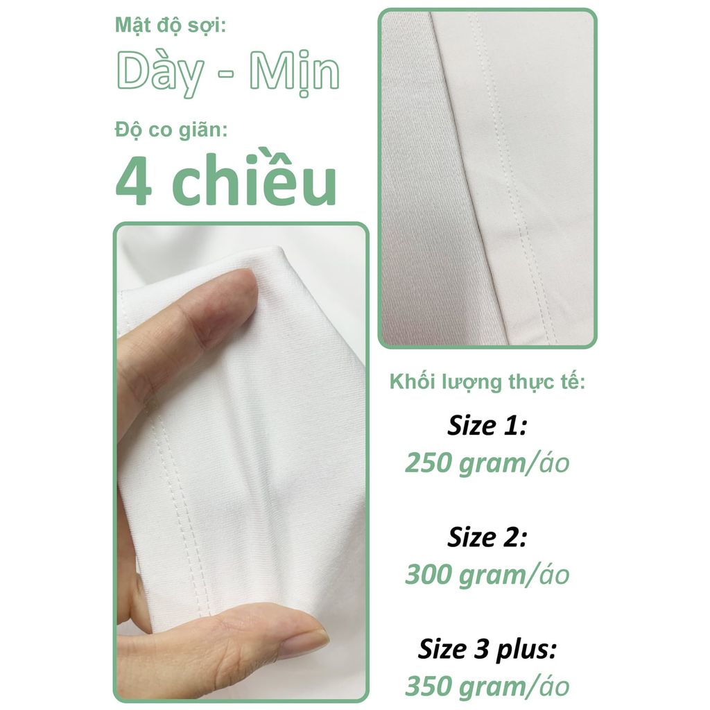 Áo Thun Nam Nữ Unisex Mini Terry 310gsm_TRƠN
