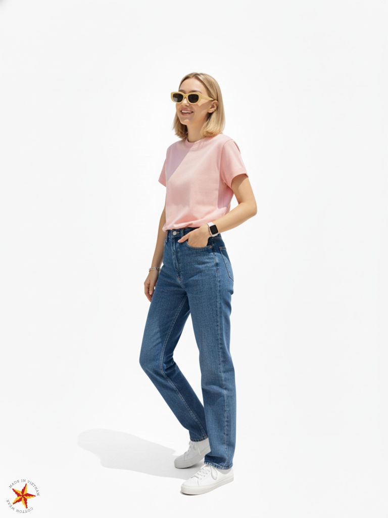 Áo Thun Nữ BABY TEE Rib Cotton 230gsm_TRƠN
