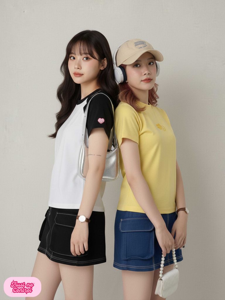 Váy Túi Hộp Chữ A Mini Skirt Spandex Terry 290gsm_TRƠN