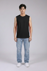 Áo Sát Nách Nam Nữ Đen Tank Top Cá Sấu Cotton 250gsm_IN THEO YÊU CẦU