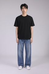 Áo Thun Nam Nữ Unisex Đen Cotton Spandex 180gsm_IN THEO YÊU CẦU