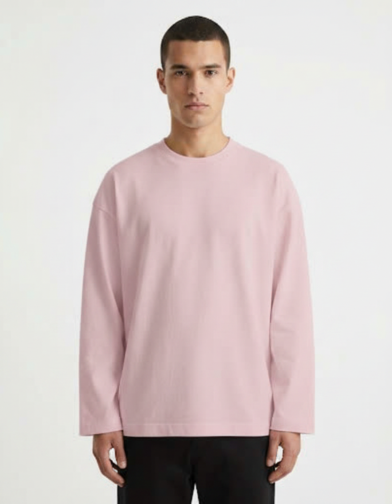Áo Tay Dài Nam Nữ Regular Unisex Cotton Mộc Úc 230gsm_TRƠN