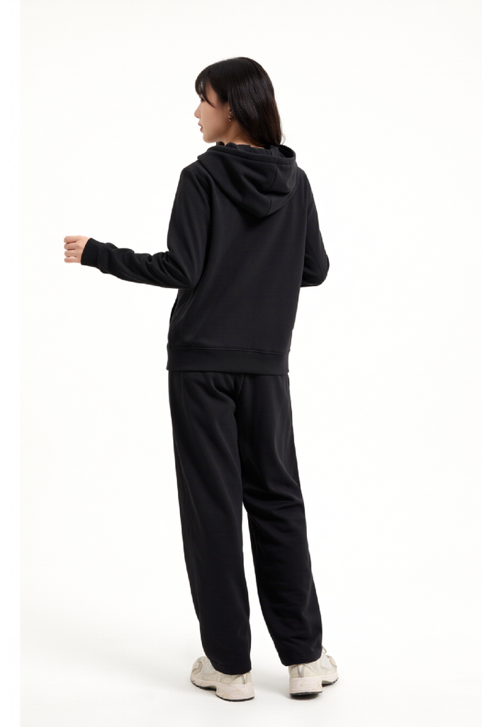 Áo Hoodie Zip Nam Nữ Basic Unisex Plus Fleece 350gsm_TRƠN
