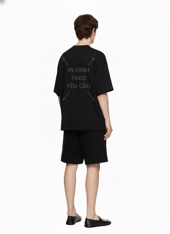 Áo Thun Nam Nữ Unisex Đen Cotton Cao Cấp 260gsm_IN THEO YÊU CẦU