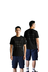 Áo Thun Nam Nữ Slim-Fit Unisex Đen Cotton Spandex 180gsm_IN THEO YÊU CẦU