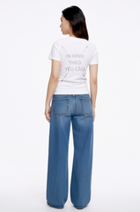Áo Thun Nam Nữ Slim-Fit Unisex Trắng Cotton Spandex 180gsm_IN THEO YÊU CẦU