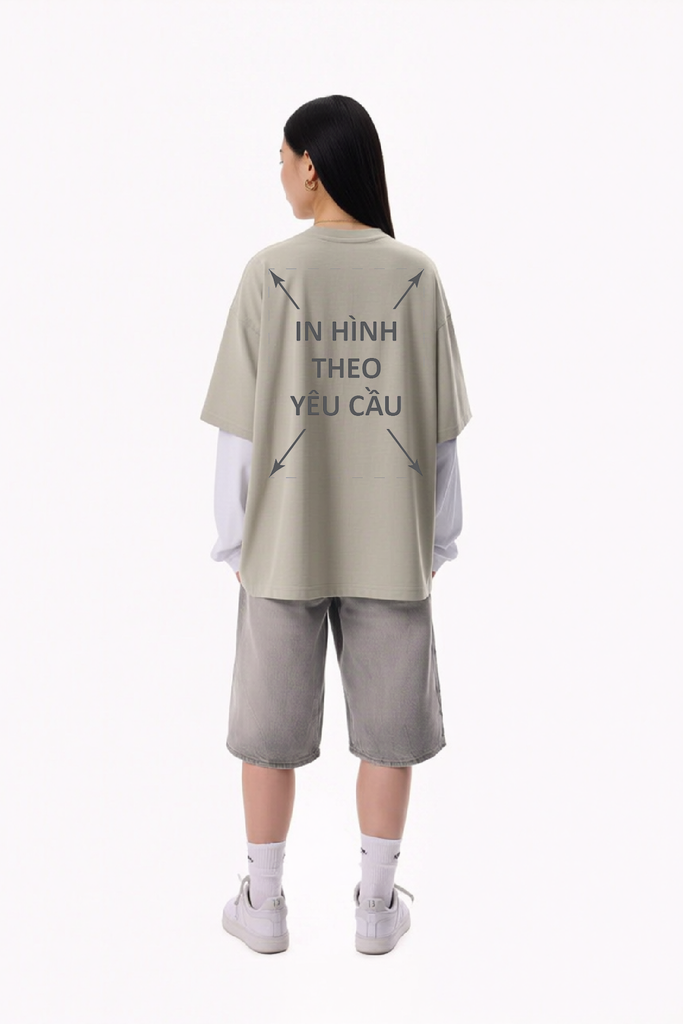 Áo Thun Nam Nữ Regular Oversized Cà Phê Cotton Global 280gsm_IN THEO YÊU CẦU