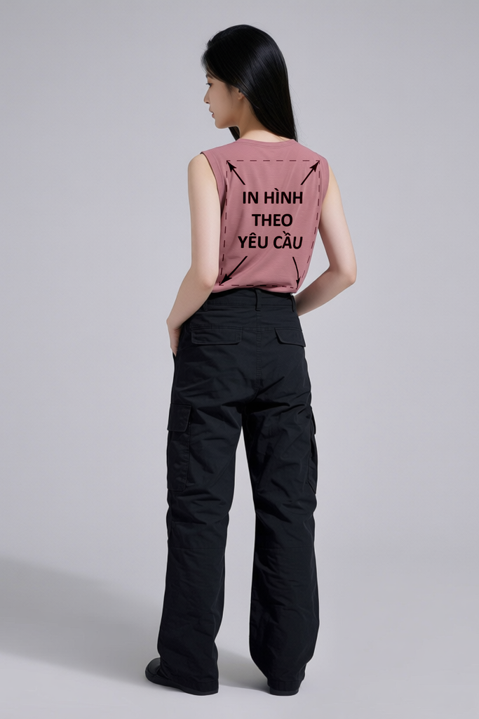 Áo Sát Nách Nam Nữ Tank Top Hồng Cotton Spandex 180gsm_IN THEO YÊU CẦU