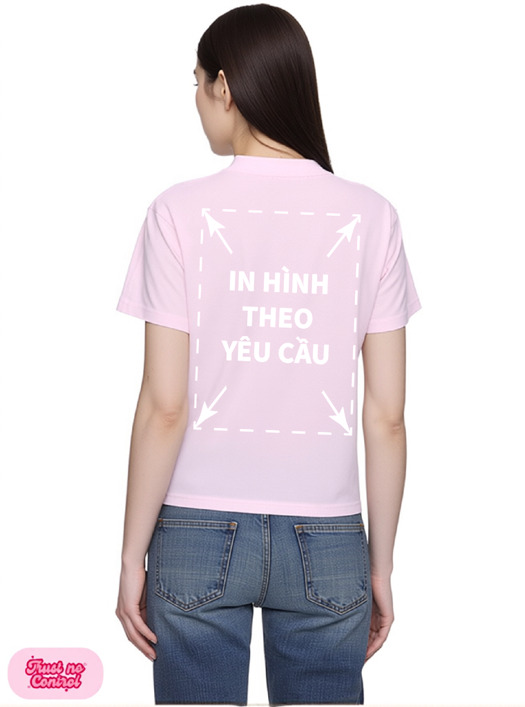 Áo Thun Nữ BABY TEE Hồng Premium Rib Cotton 260gsm_IN THEO YÊU CẦU