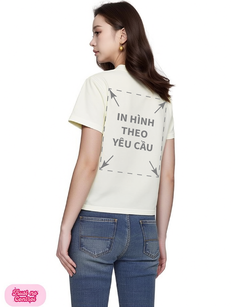 Áo Thun Nữ BABY TEE Trắng Kem Premium Rib Cotton 260gsm_IN THEO YÊU CẦU