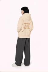 Áo Hoodie Nam Nữ Kem Oversized Boxy - Fit Heavy Weight Terry 450gsm_IN THEO YÊU CẦU