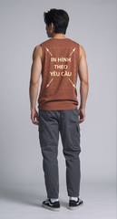 Áo Sát Nách Nam Nữ Nâu Tank Top Cotton Spandex 180gsm_IN THEO YÊU CẦU