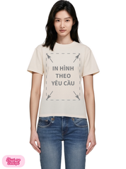 Áo Thun Nữ BABY TEE Be Premium Rib Cotton 260gsm_IN THEO YÊU CẦU