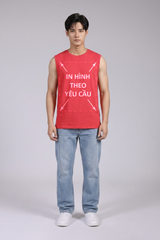 Áo Sát Nách Nam Nữ Đỏ Tank Top Cá Sấu Cotton 250gsm_IN THEO YÊU CẦU