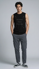 Áo Sát Nách Nam Nữ Đen Tank Top Cotton Spandex 180gsm_IN THEO YÊU CẦU