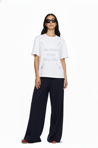 Áo Thun Nam Nữ Unisex Trắng Cotton Mộc Việt 215gsm_IN THEO YÊU CẦU
