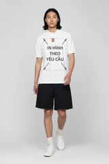 Áo POLO Nam Nữ Unisex Trắng Cá Sấu Cotton 250gsm_IN THEO YÊU CẦU