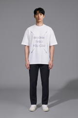Áo Thun Nam Nữ Bold Oversized Trắng Heavy Weight 310gsm_IN THEO YÊU CẦU