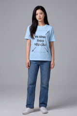 Áo Thun Nam Nữ Unisex Xanh Cotton Spandex 180gsm_IN THEO YÊU CẦU