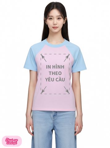 Áo Thun Raplan BABY TEE Nữ  Xanh Hồng Rib Cotton 230gsm_IN THEO YÊU CẦU