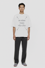 Áo Thun Nam Nữ Square Oversized Trắng Cotton Mộc Úc 230gsm_IN THEO YÊU CẦU