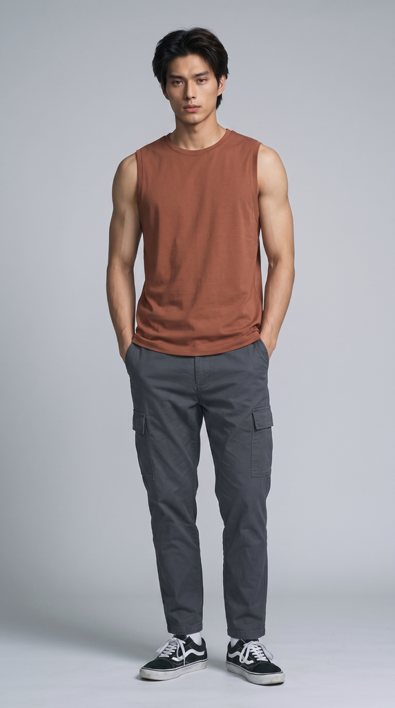 Áo Sát Nách Nam Nữ Tank Top Nâu Cotton Spandex 180gsm_IN THEO YÊU CẦU