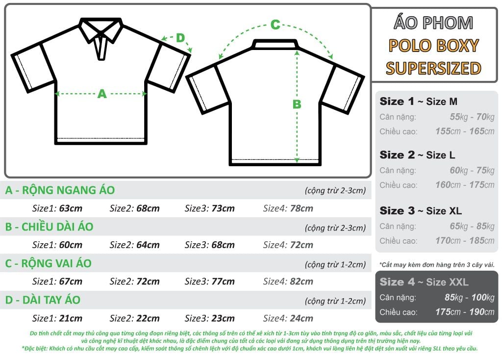 Áo POLO Tay Ngắn Nam Nữ Xanh Lá Boxy Supersized Diamond Cotton 250gsm_IN THEO YÊU CẦU