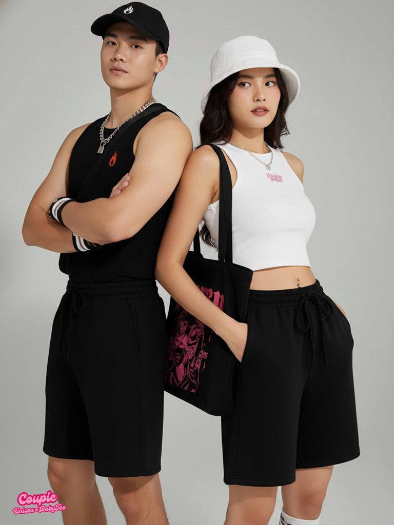 Quần Short Nam Nữ Unisex Basic_TRƠN