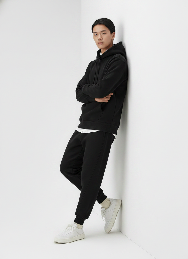 Áo Hoodie Nam Nữ Unisex Basic Plus Terry 350gsm_TRƠN