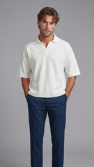Áo POLO Tay Ngắn Nam Nữ Boxy Supersized Diamond Cotton 250gsm_TRƠN