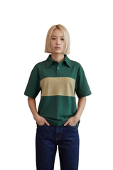Áo POLO Phối Nam Nữ Unisex Oversized Diamond Cotton 250gsm_TRƠN