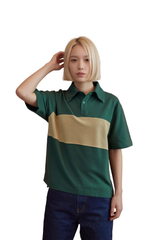 Áo POLO Phối Nam Nữ Unisex Oversized Diamond Cotton 250gsm_TRƠN