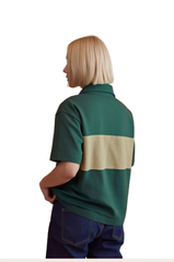 Áo POLO Phối Nam Nữ Unisex Oversized Diamond Cotton 250gsm_TRƠN