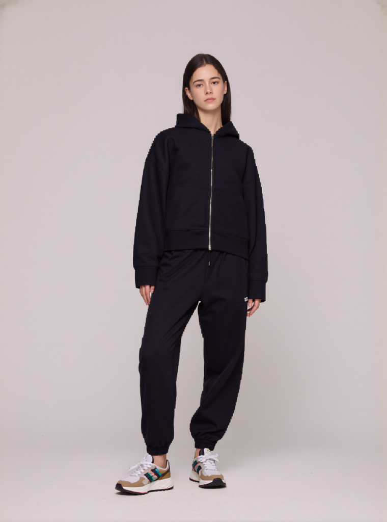 Áo Hoodie Zip Nam Nữ Unisex Basic Super Terry 380gsm_TRƠN
