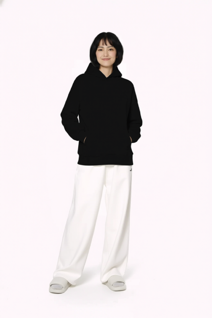 Áo Hoodie Nam Nữ Oversized Boxy - Fit Heavy Weight Terry 450gsm_TRƠN