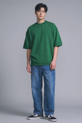 Áo Thun Nam Nữ Boxy Oversized Plus Terry 350gsm_TRƠN
