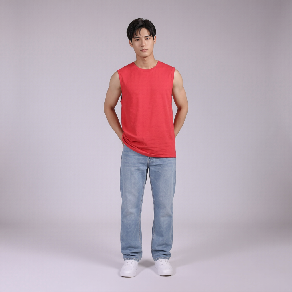 Áo Sát Nách Nam Nữ Tank Top Cá Sấu Cotton 250gsm_TRƠN