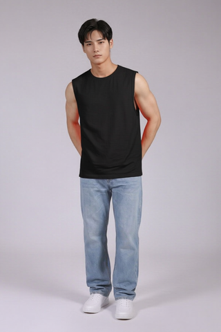 Áo Sát Nách Nam Nữ Tank Top Cá Sấu Cotton 250gsm_TRƠN