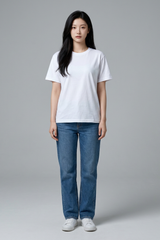 Áo Thun Nam Nữ Unisex Trắng Cotton Spandex 180gsm_IN THEO YÊU CẦU