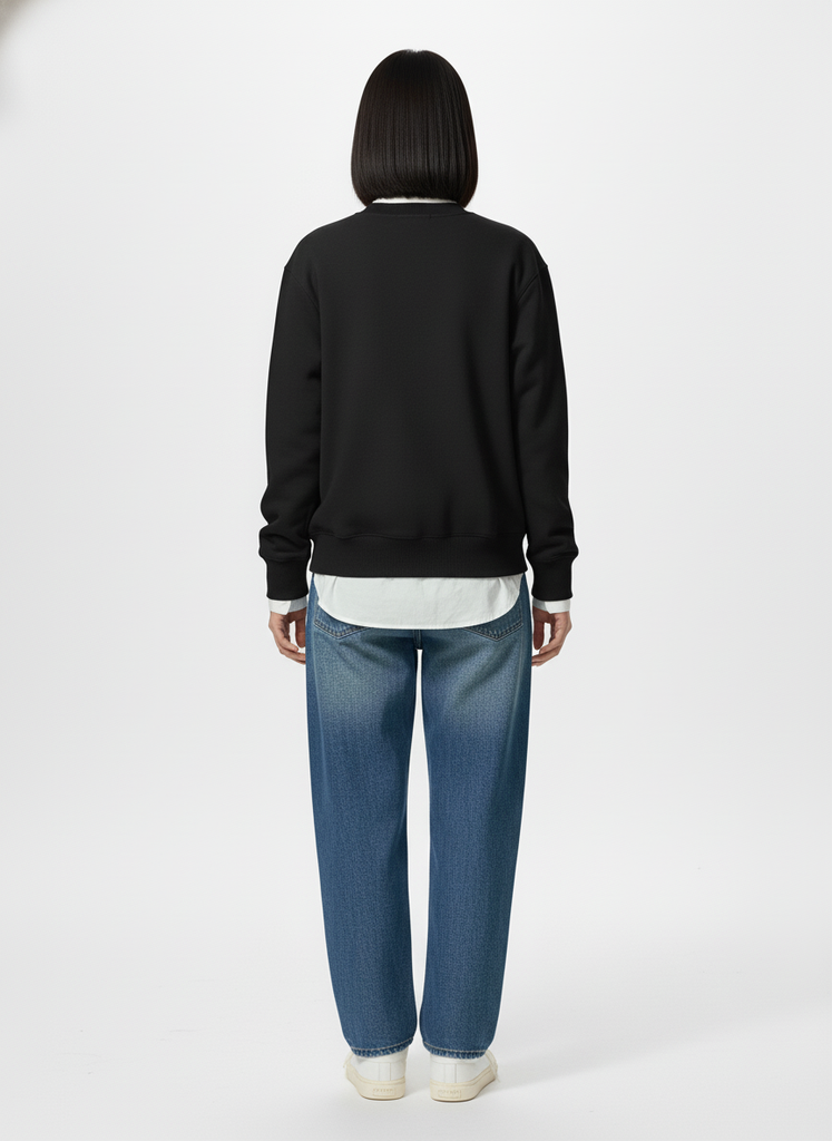 Áo Sweater Nam Nữ Unisex Basic Heavy Weight Terry 450gsm_TRƠN