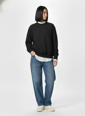 Áo Sweater Nam Nữ Unisex Basic Heavy Weight Terry 450gsm_TRƠN