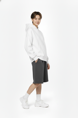 Áo Hoodie Nam Nữ Oversized Boxy - Fit Plus Terry 350gsm_TRƠN