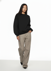 Áo Sweater Nam Nữ Oversized Boxy - Fit Heavy Weight Terry 450gsm_TRƠN