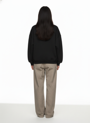 Áo Sweater Nam Nữ Oversized Boxy - Fit Heavy Weight Terry 450gsm_TRƠN